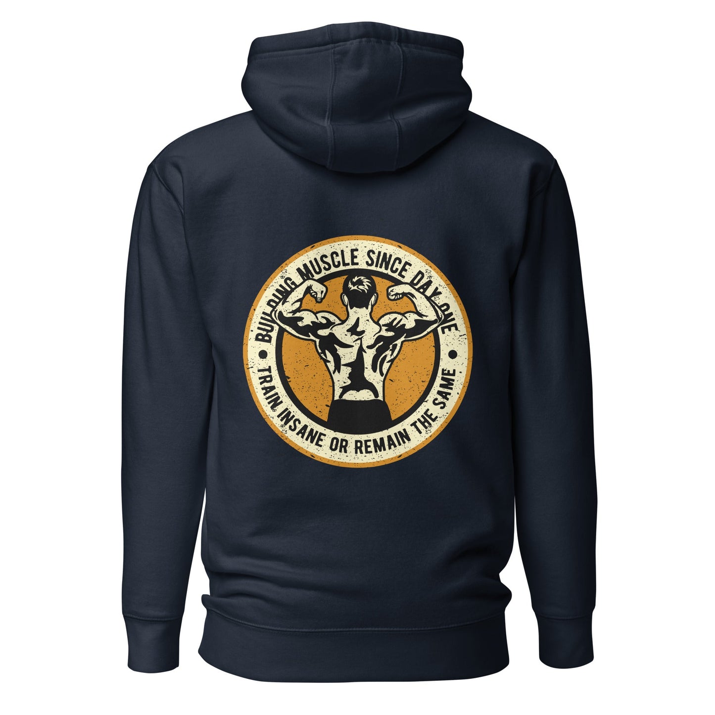 Building muscles since Day one - Unisex Hoodie ( Back Print ) by DarkByteGear