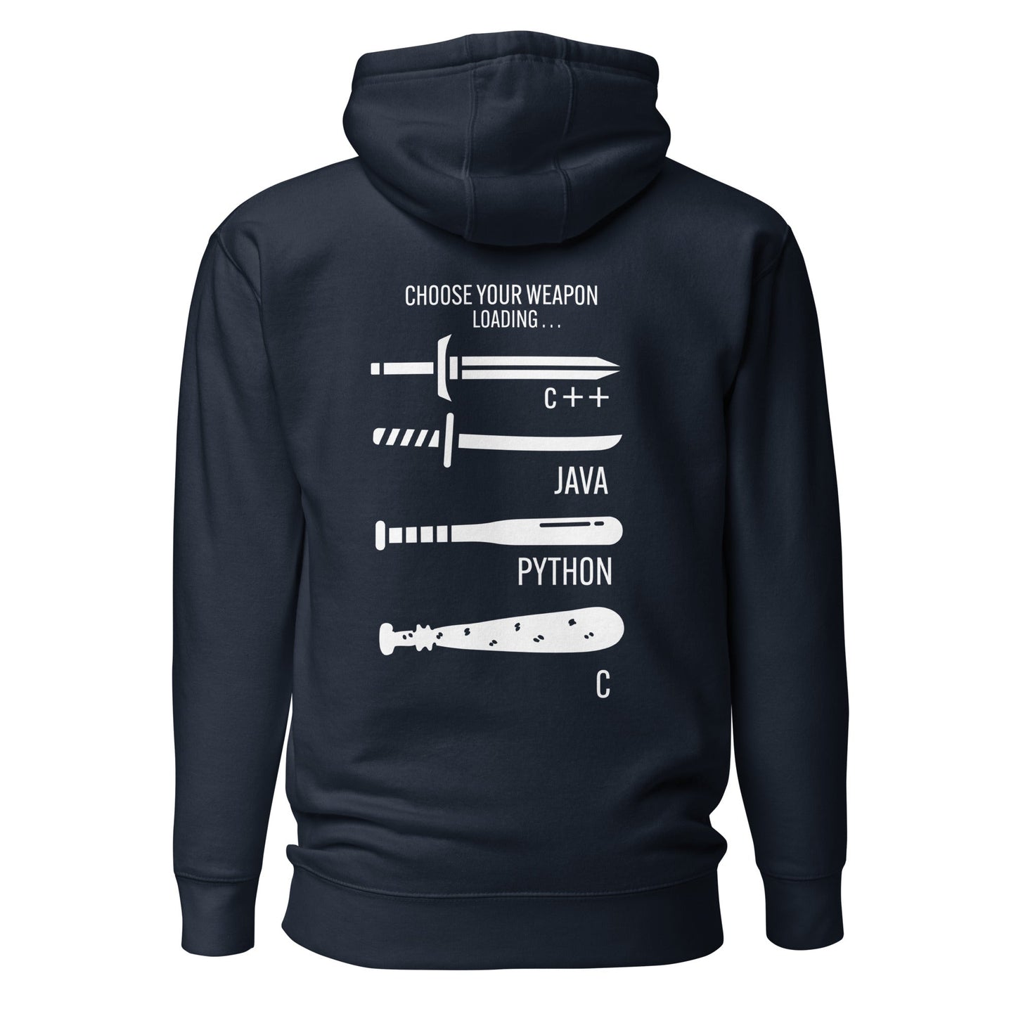 Choose your weapon v1 - Unisex Hoodie (back print) by DarkByteGear