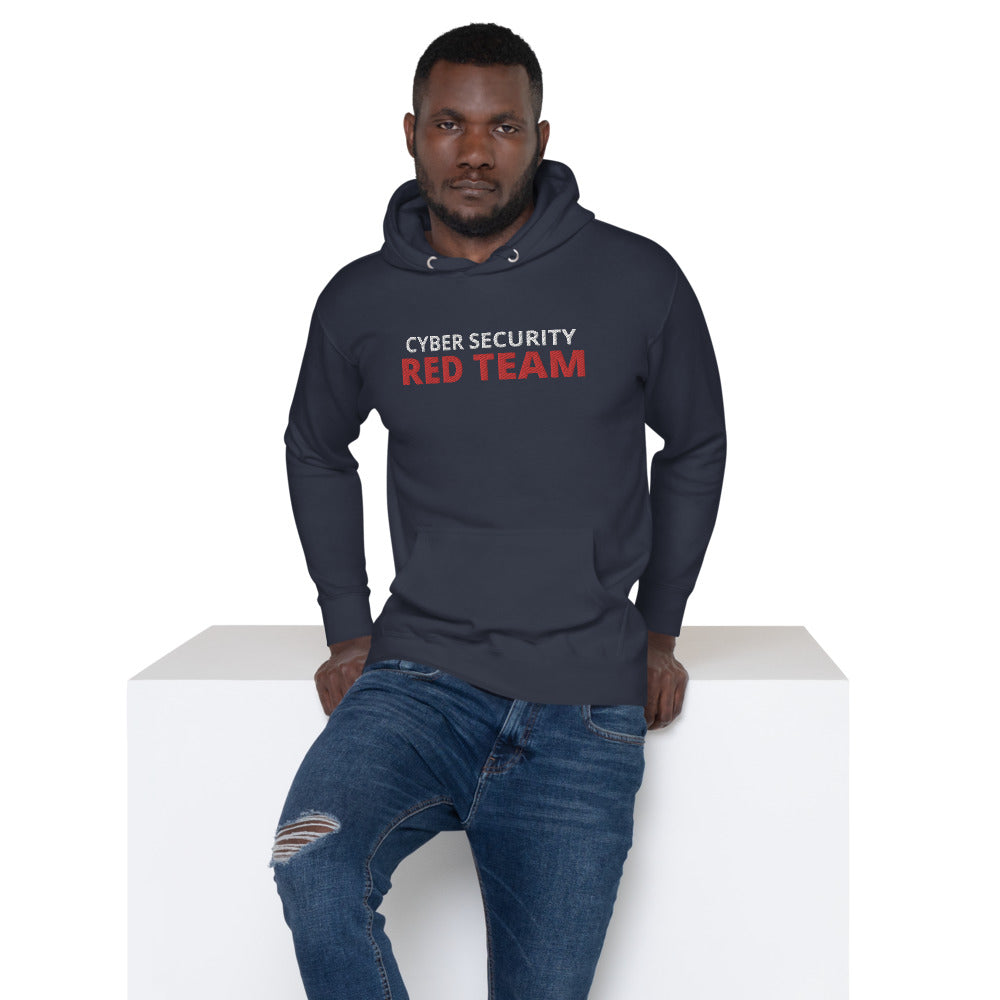 Cyber Security Red team - Unisex Hoodie (large embroidery) by DarkByteGear
