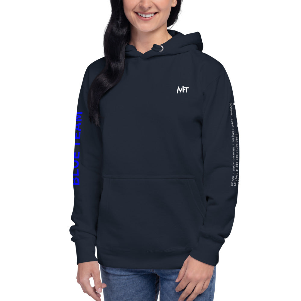 Cyber Security Blue team V4 - Unisex Hoodie (back print) by DarkByteGear