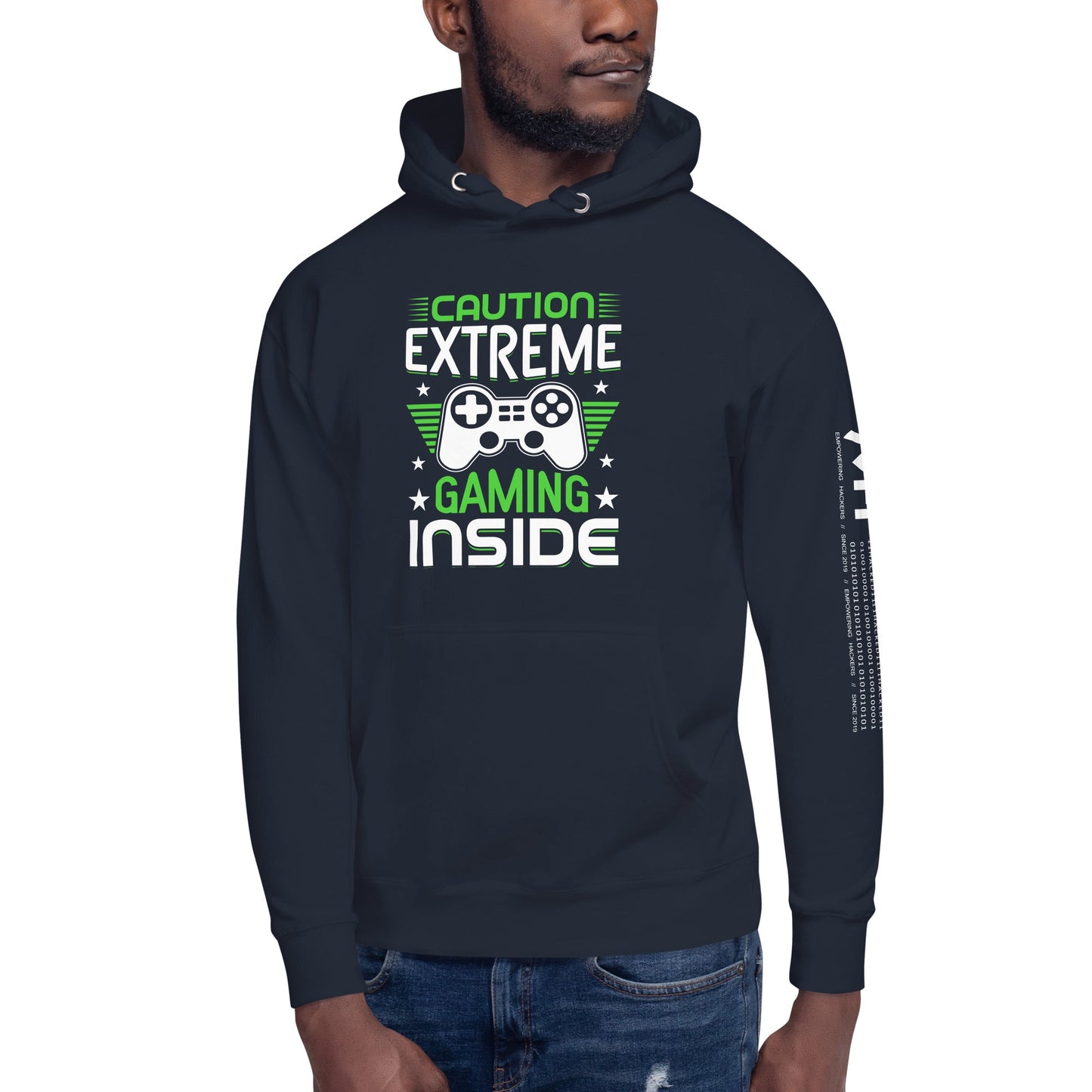 Caution Extreme Gaming Inside - Unisex Hoodie by DarkByteGear