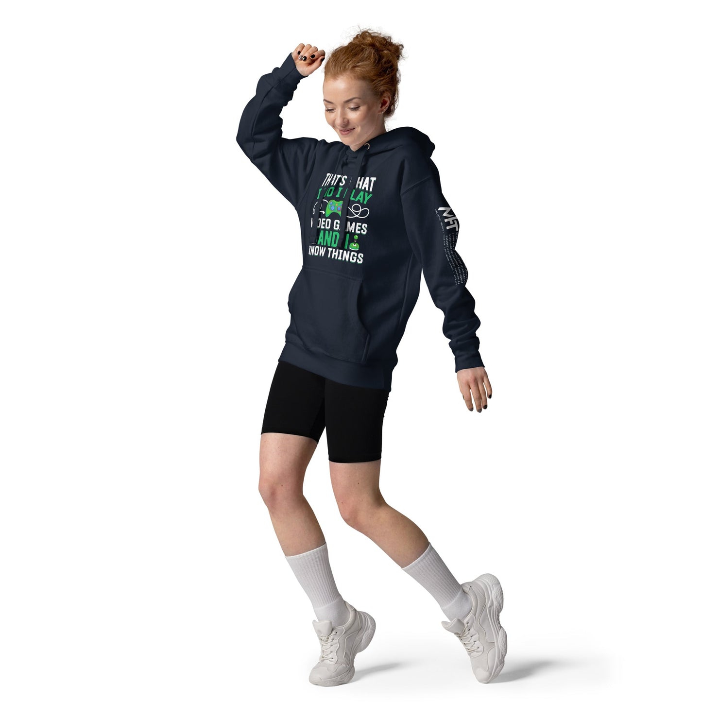 That's What I Do, I play Video Games and I know Things Unisex Hoodie by DarkByteGear
