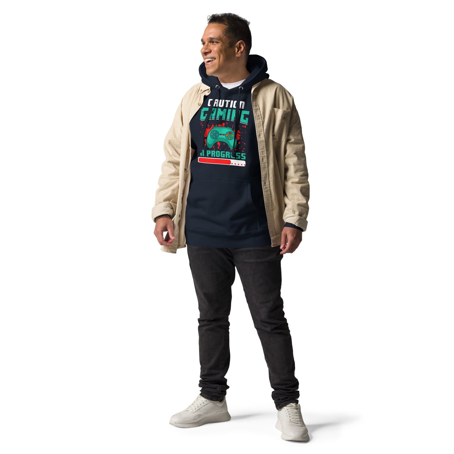 Caution! Gaming In Process Unisex Hoodie by DarkByteGear
