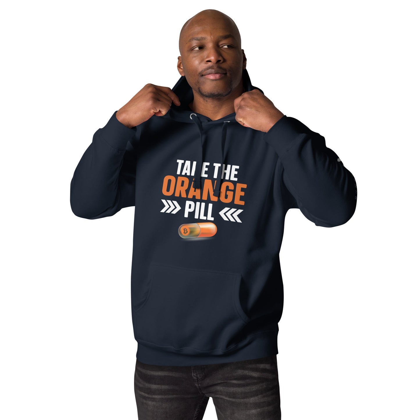 Take the Orange Pill Unisex Hoodie by DarkByteGear