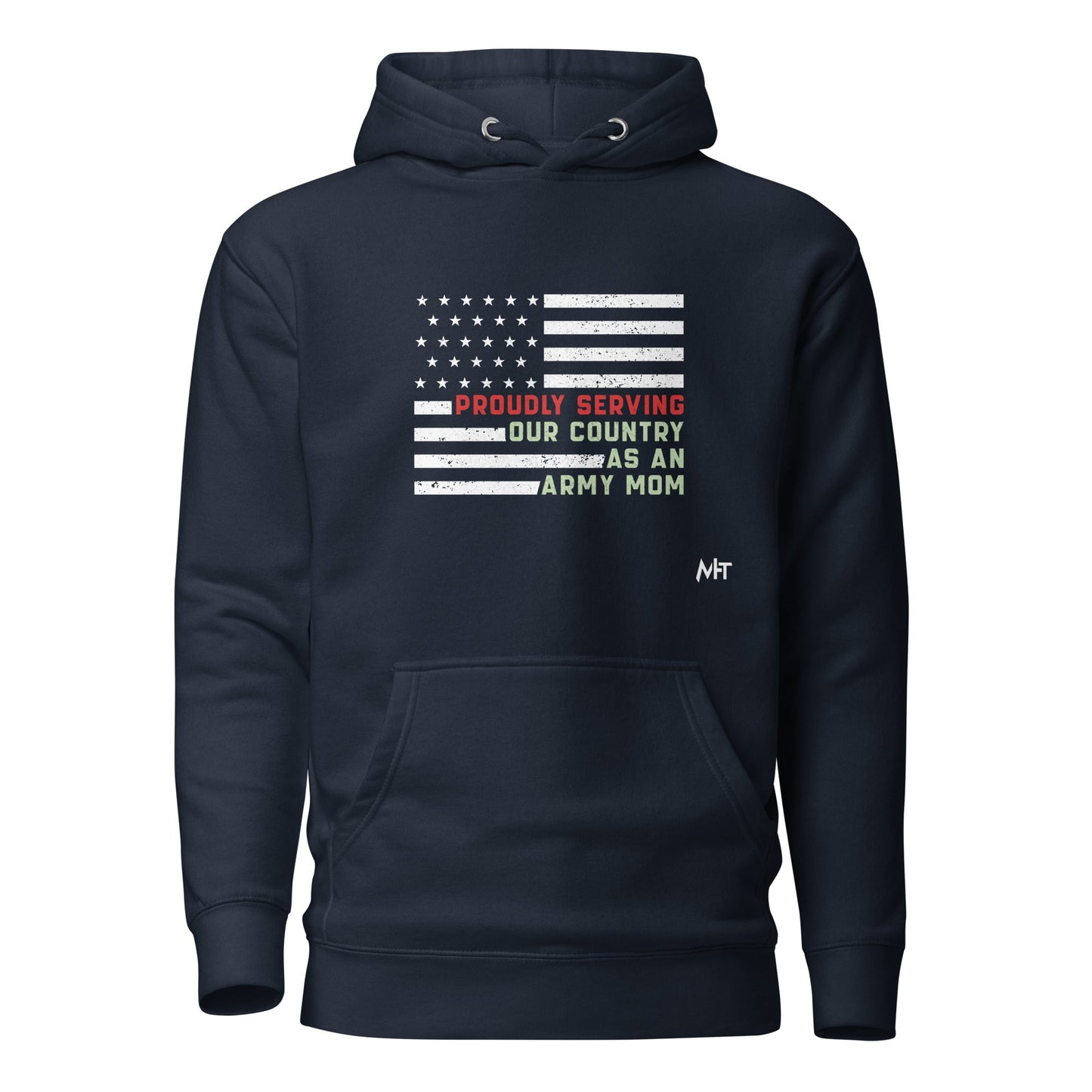 Proudly Serving as an Army Mom - Unisex Hoodie by DarkByteGear