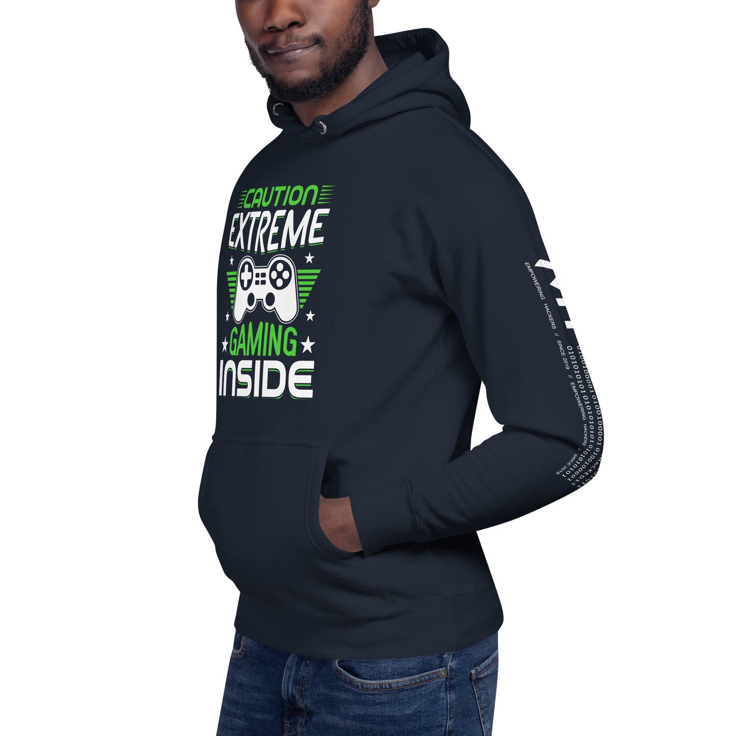 Caution Extreme Gaming Inside - Unisex Hoodie by DarkByteGear