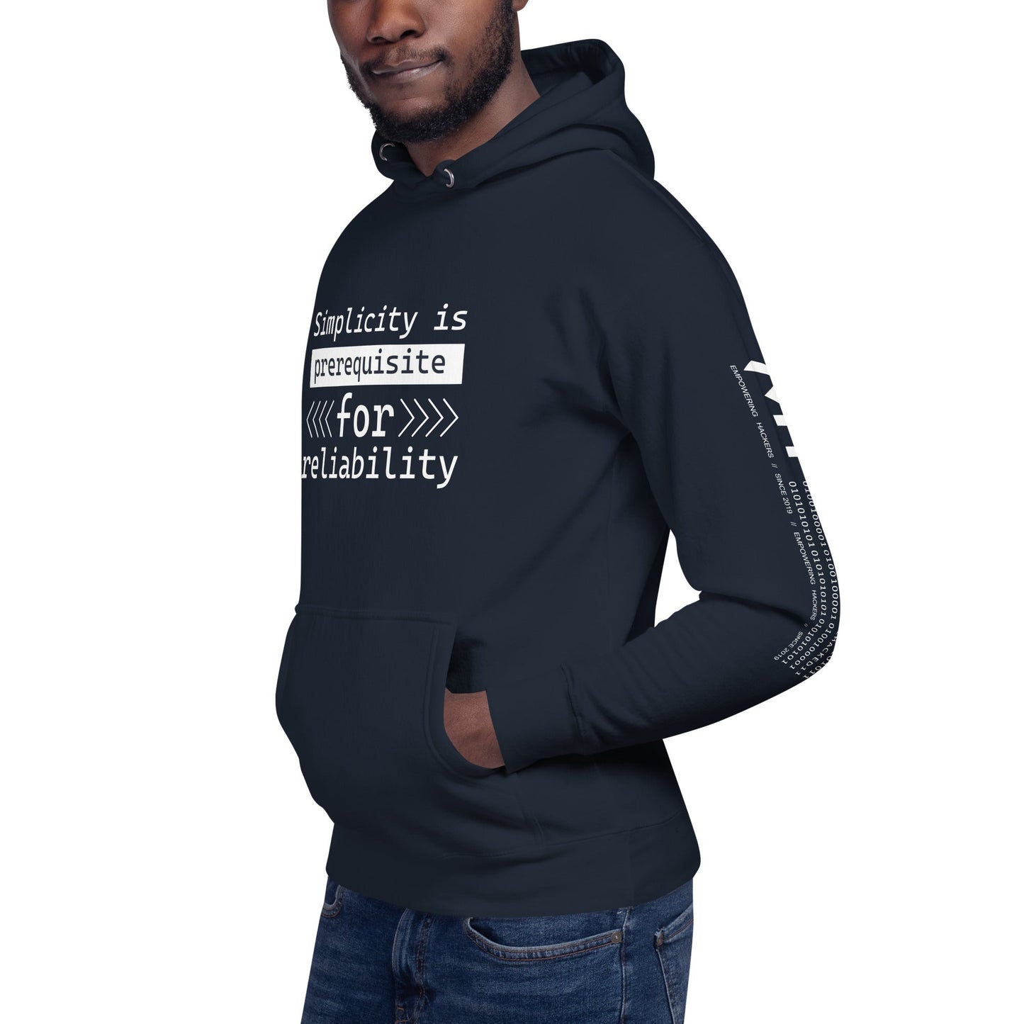Simplicity is the prerequisite for reliability - Unisex Hoodie by DarkByteGear