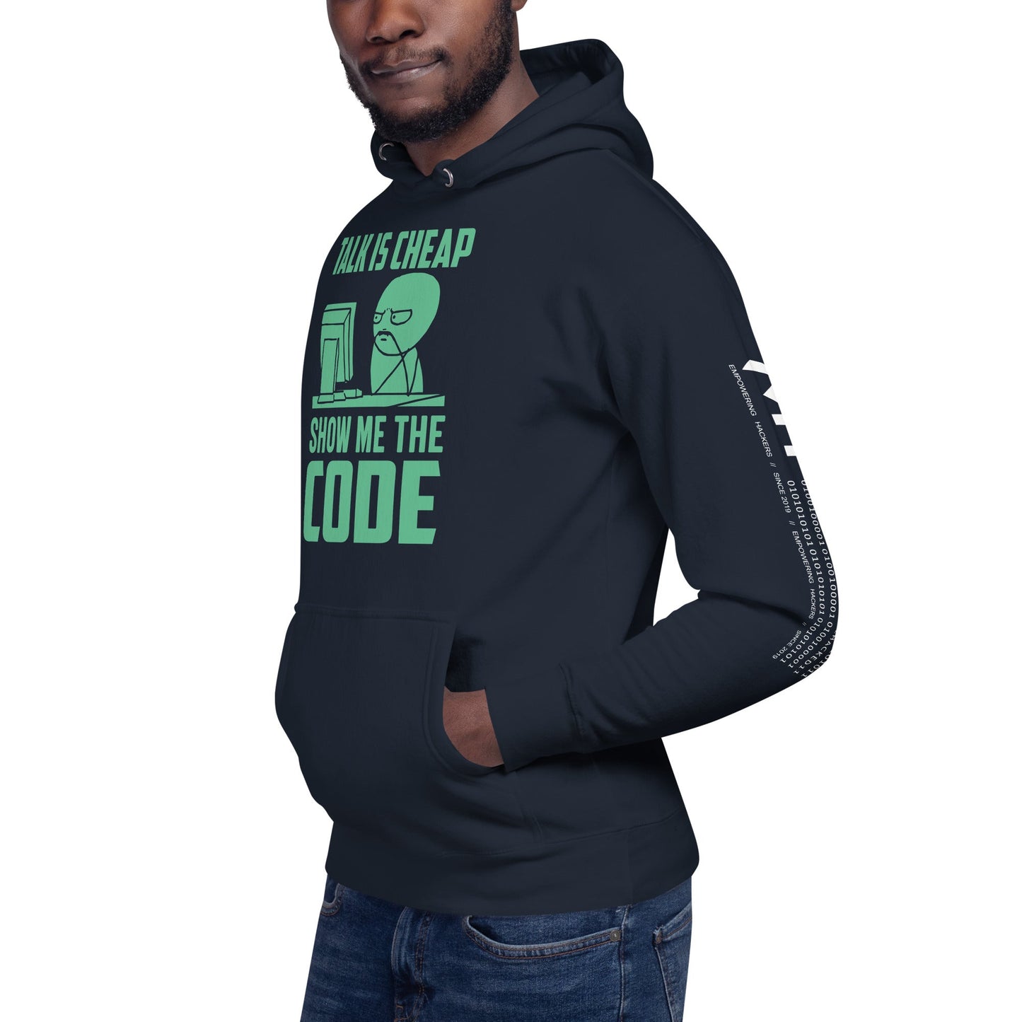 Talk is Cheap, Show me the Code V1 - Unisex Hoodie by DarkByteGear
