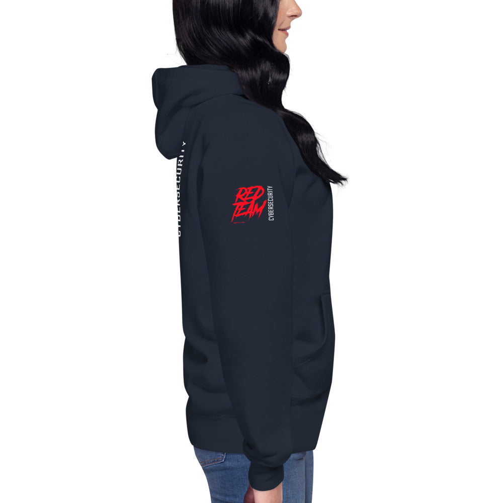Cyber Security Red Team V10 - Unisex Hoodie (back print) by DarkByteGear