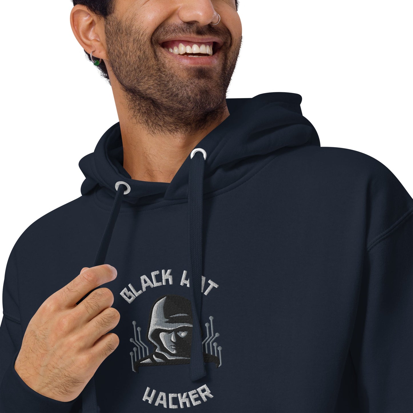 Black Hat Hacker - Unisex Hoodie (embroidered) by DarkByteGear