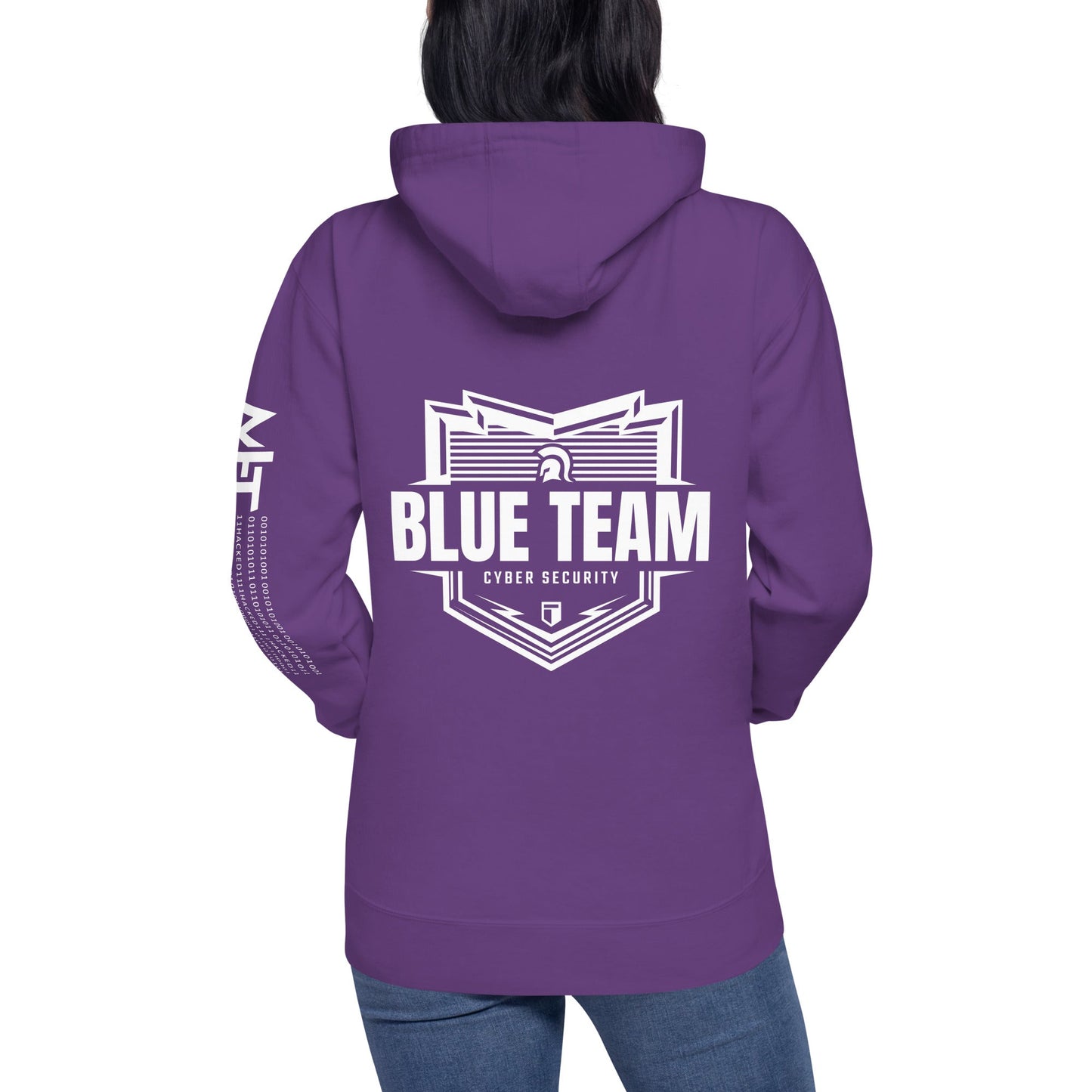 Cyber Security Blue Team V1 - Unisex Hoodie ( Back Print ) by DarkByteGear