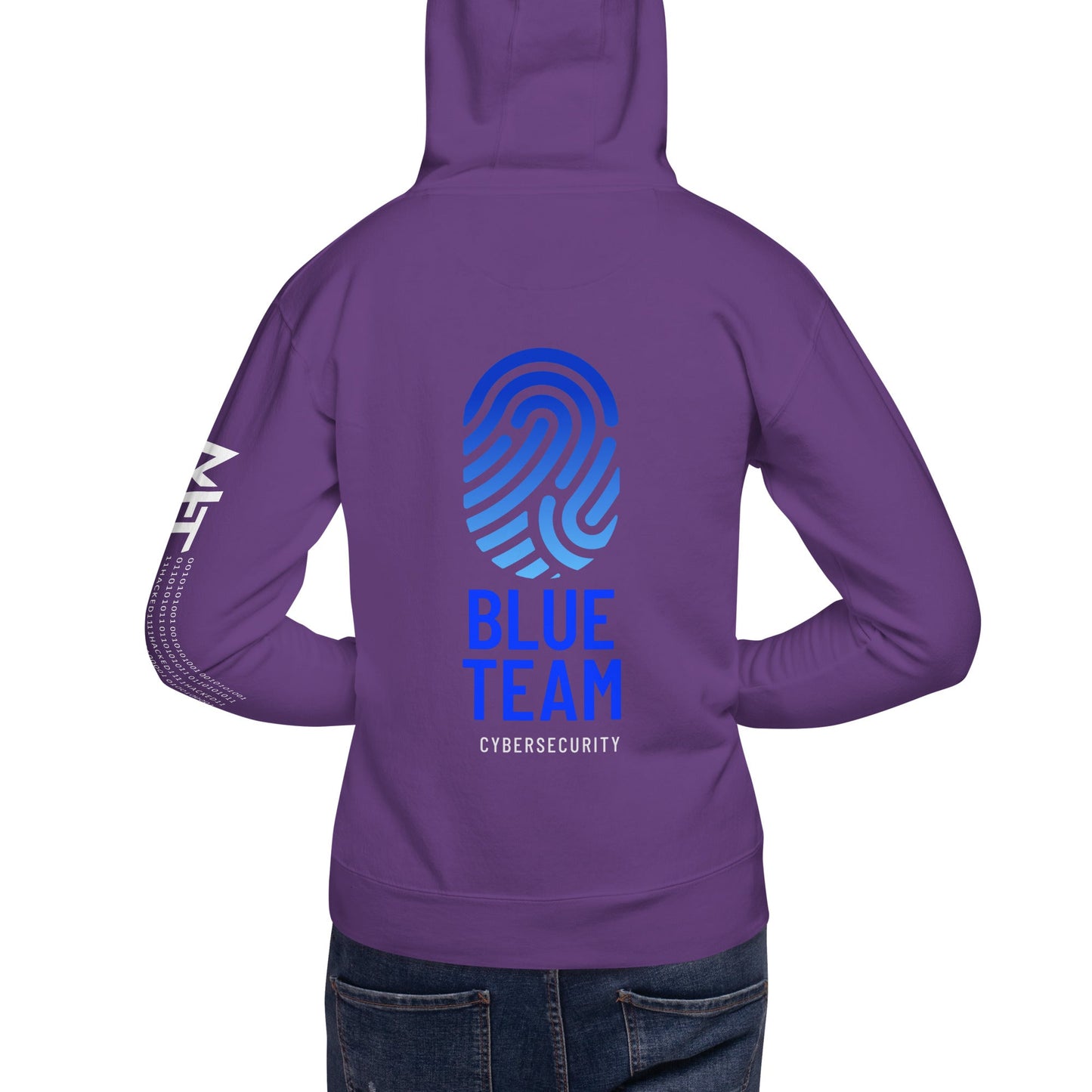 Cyber Security Blue Team v2 - Unisex Hoodie ( Back Print ) by DarkByteGear