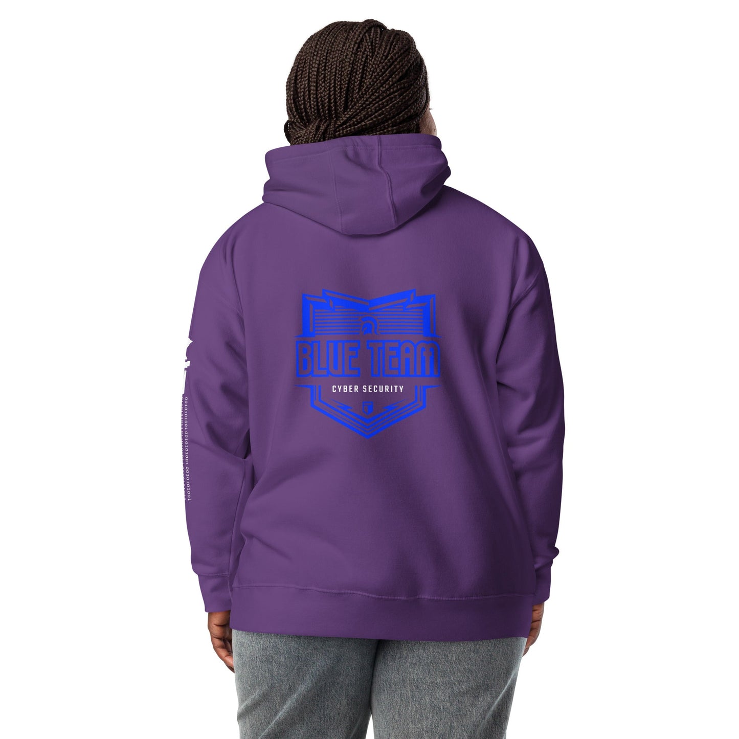 Cyber Security Blue Team 16 - Unisex Hoodie ( Back Print ) by DarkByteGear
