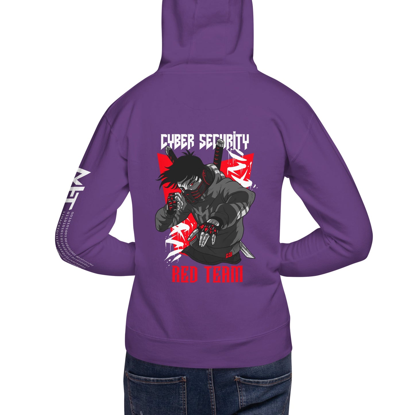 Cyber Security Red Team V3 - Unisex Hoodie ( Back Print ) by DarkByteGear