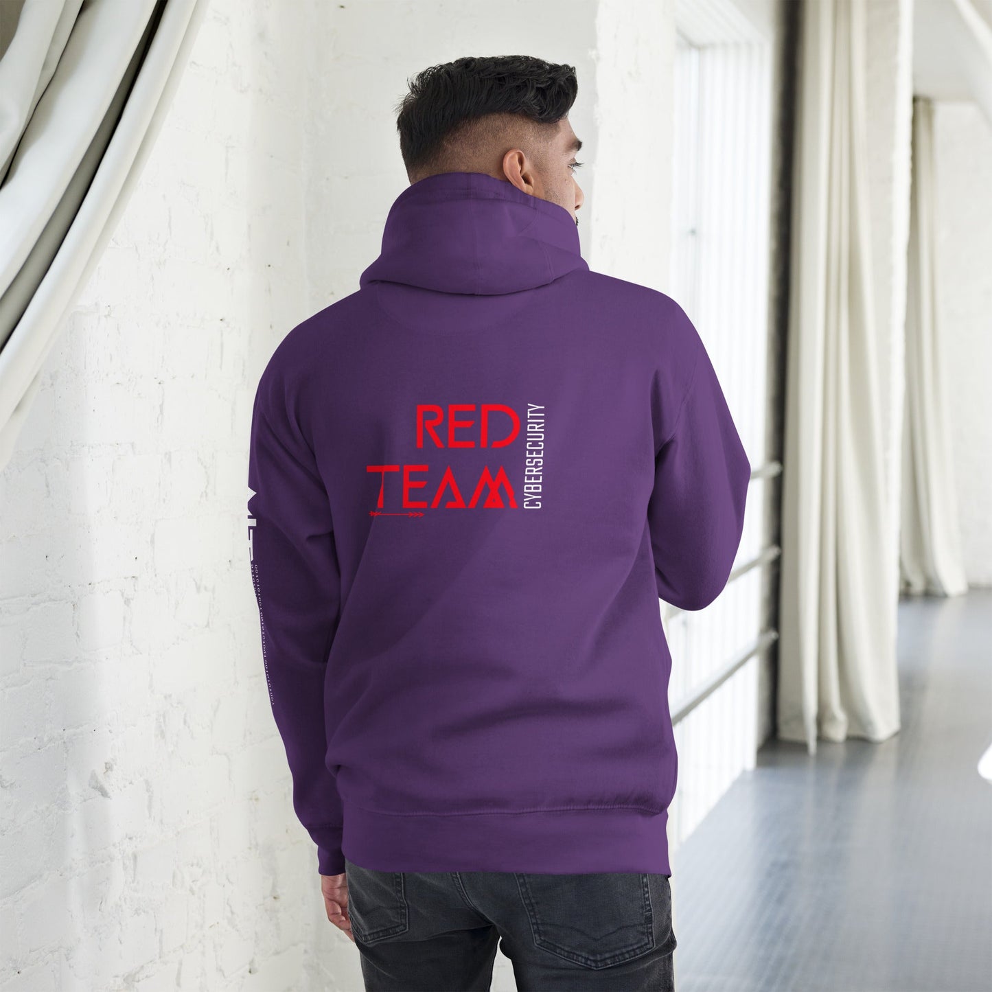 Cyber Security Red Team V4 - Unisex Hoodie ( Back Print ) by DarkByteGear