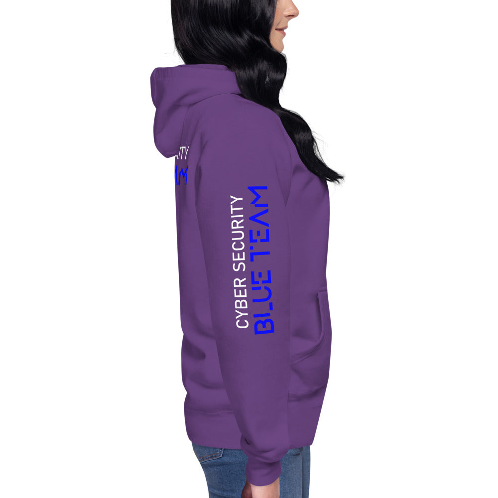 Cybersecurity Blue Team v4 - Unisex Hoodie (back print) by DarkByteGear