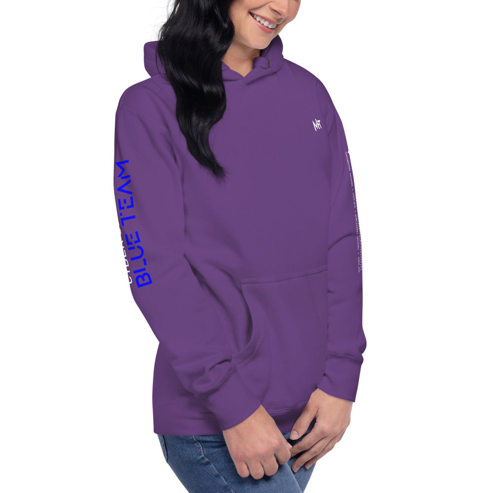 Cybersecurity Blue Team v4 - Unisex Hoodie (back print) by DarkByteGear