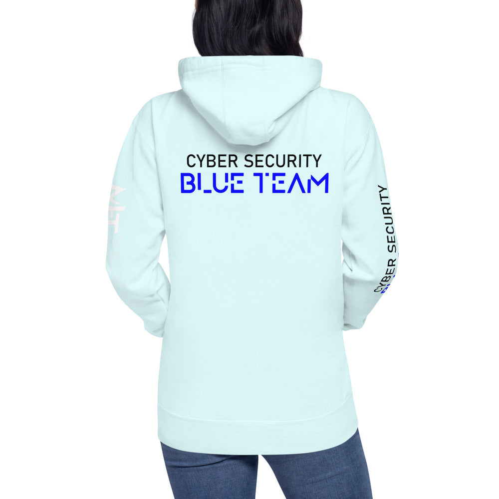 Cybersecurity Blue Team v4 - Unisex Hoodie (back print) by DarkByteGear