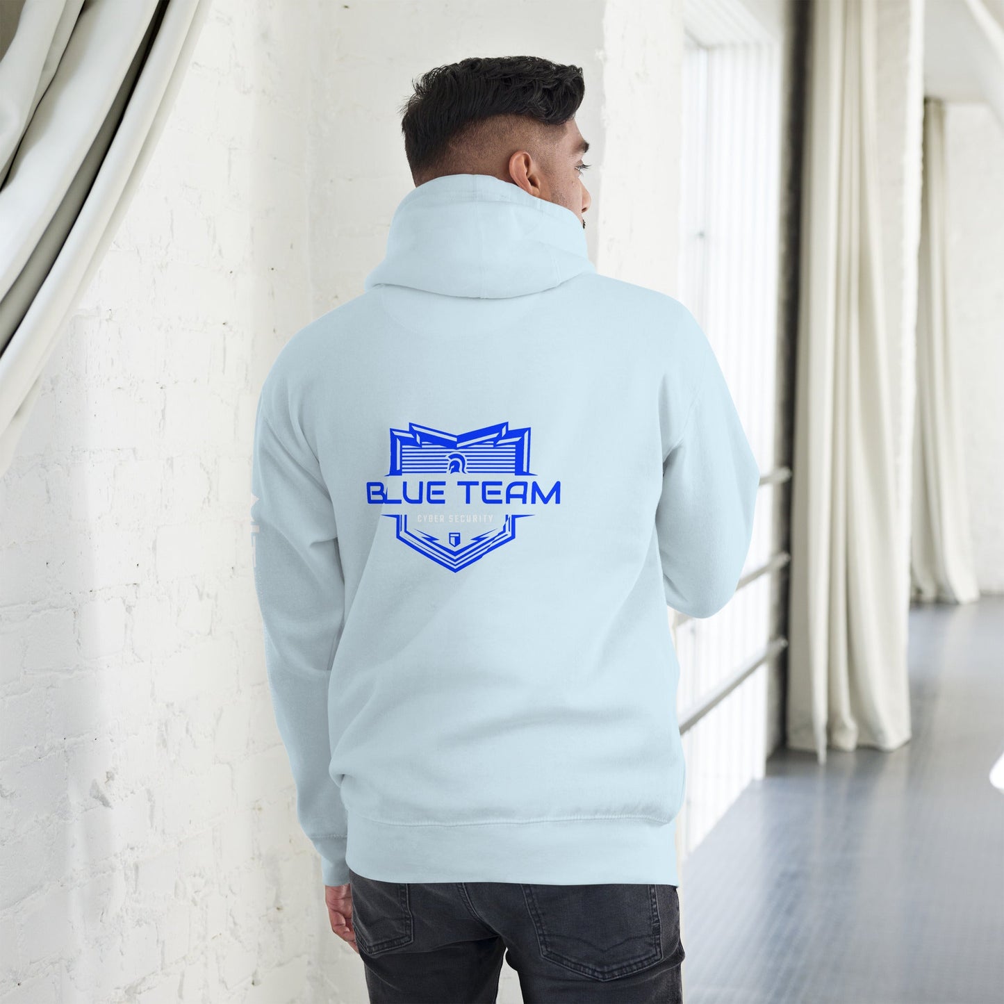Cyber Security Blue Team V17 - Unisex Hoodie ( Back Print ) by DarkByteGear