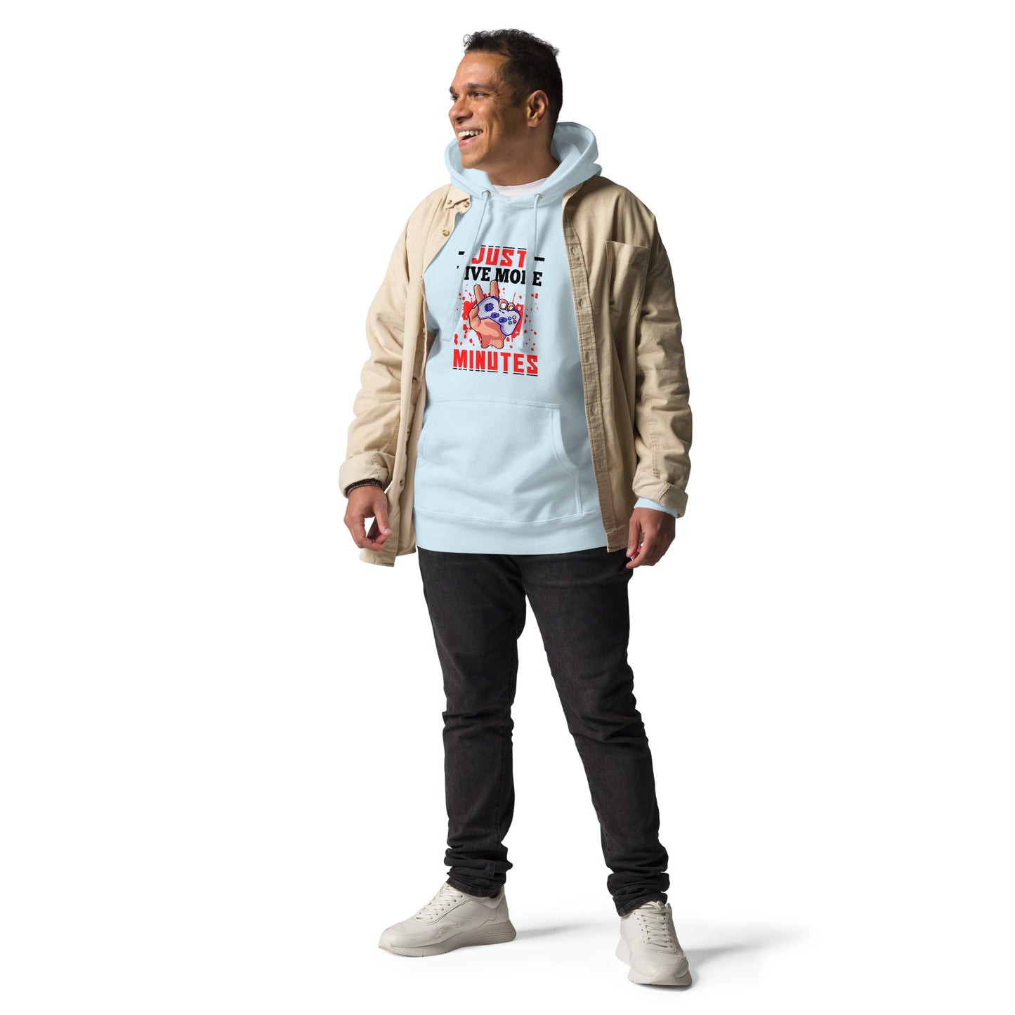 Just 5 more Minutes Rima in Dark Text - Unisex Hoodie by DarkByteGear