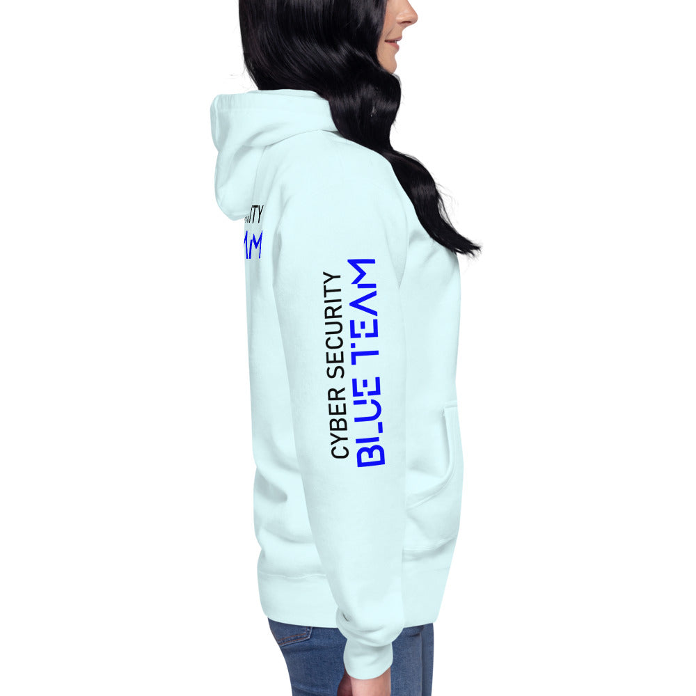 Cybersecurity Blue Team v4 - Unisex Hoodie (back print) by DarkByteGear