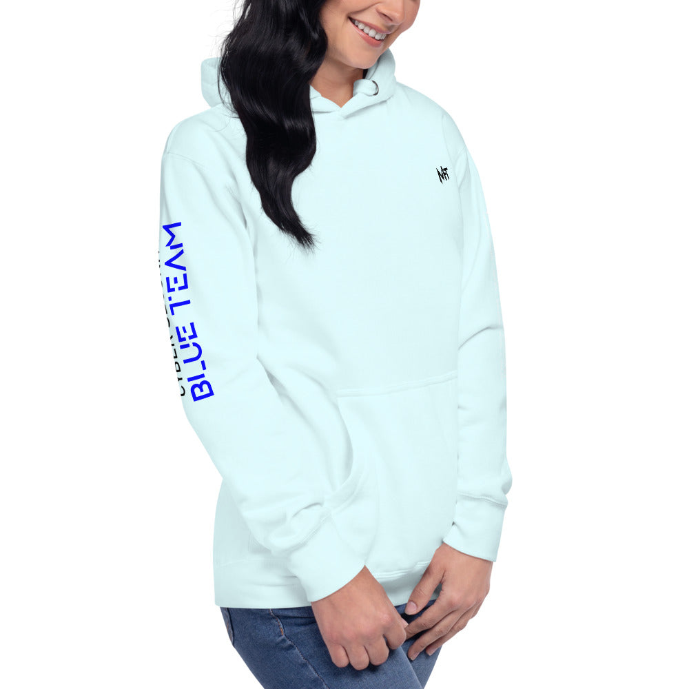Cybersecurity Blue Team v4 - Unisex Hoodie (back print) by DarkByteGear