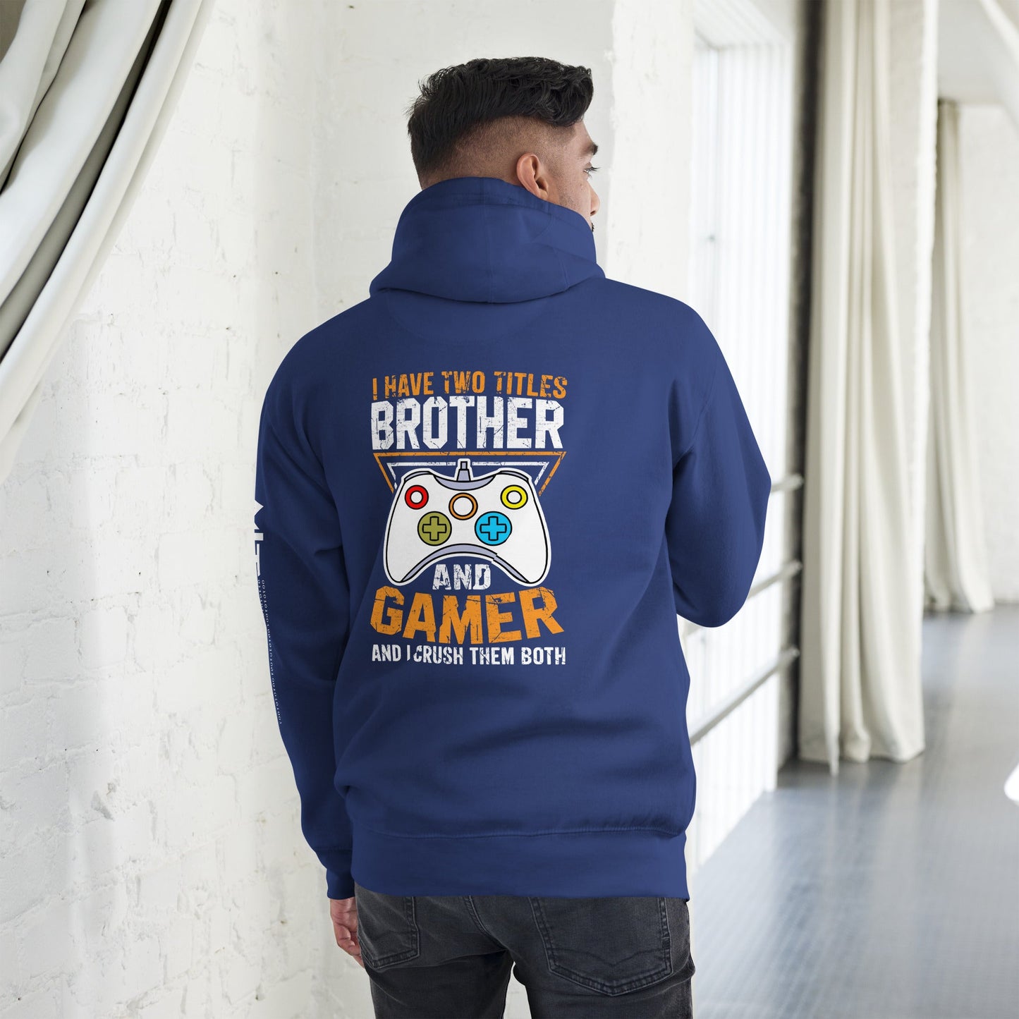 I Have Two Titles - Unisex Hoodie ( Back Print ) by DarkByteGear