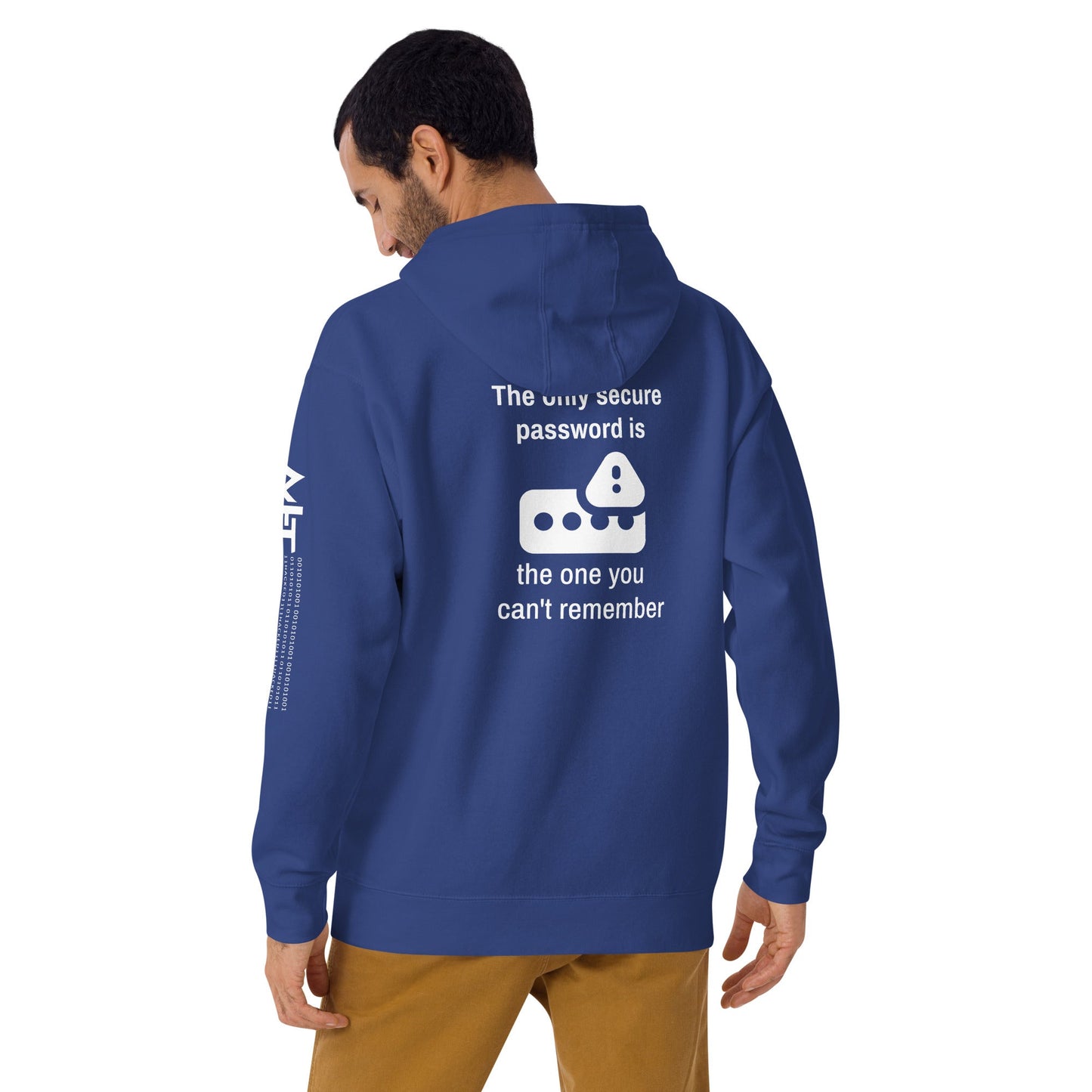 The only secure password - Unisex Hoodie (back print) by DarkByteGear