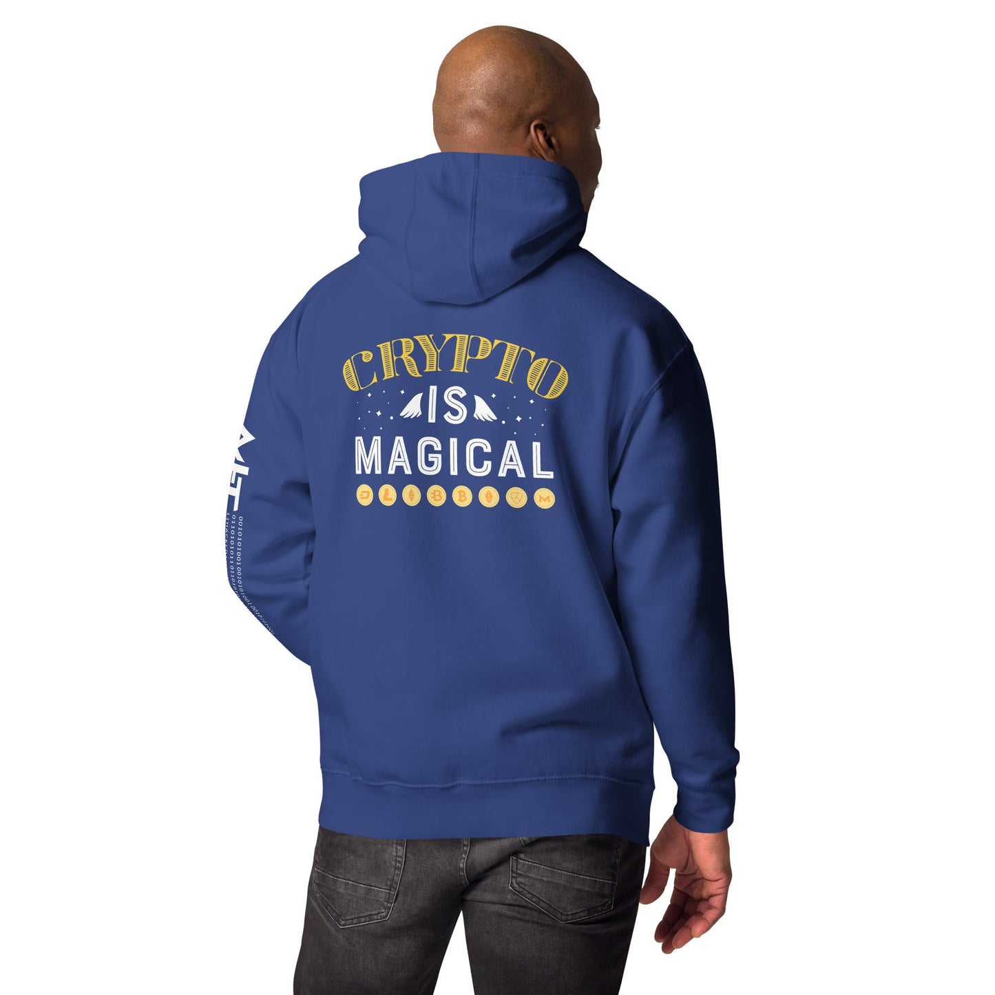 Crypto is Magical Unisex Hoodie ( Back Print ) by DarkByteGear