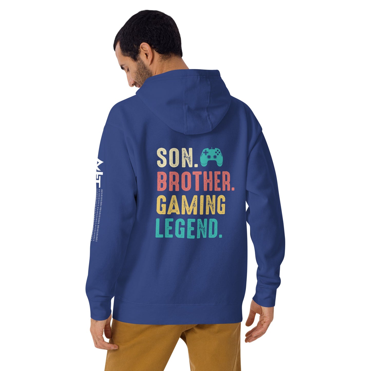 Son Brother Gaming Legend - Unisex Hoodie ( Back Print ) by DarkByteGear
