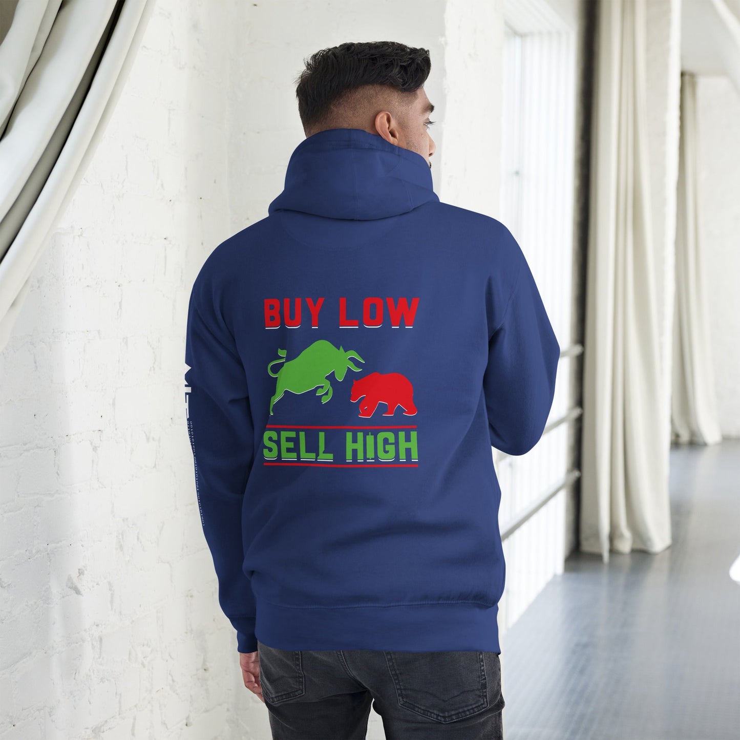 Buy low, Sell high - Unisex Hoodie ( Back Print ) by DarkByteGear