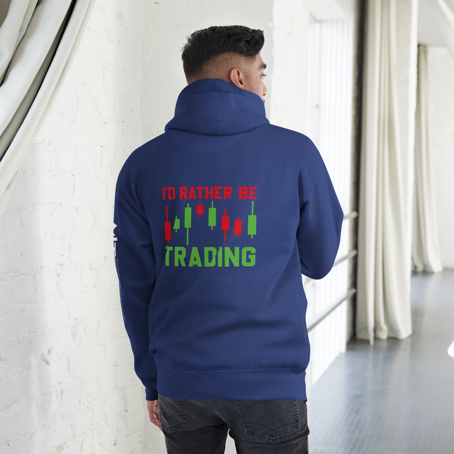 I'd rater be Trading ( Tanvir ) - Unisex Hoodie ( Back Print ) by DarkByteGear