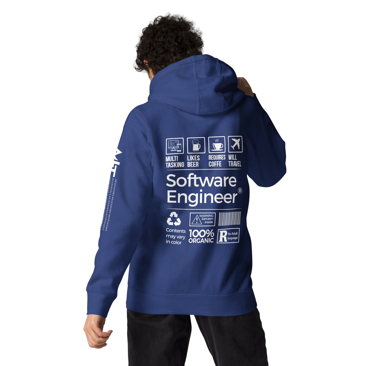 Software Engineer V2 - Unisex Hoodie ( Back Print ) by DarkByteGear