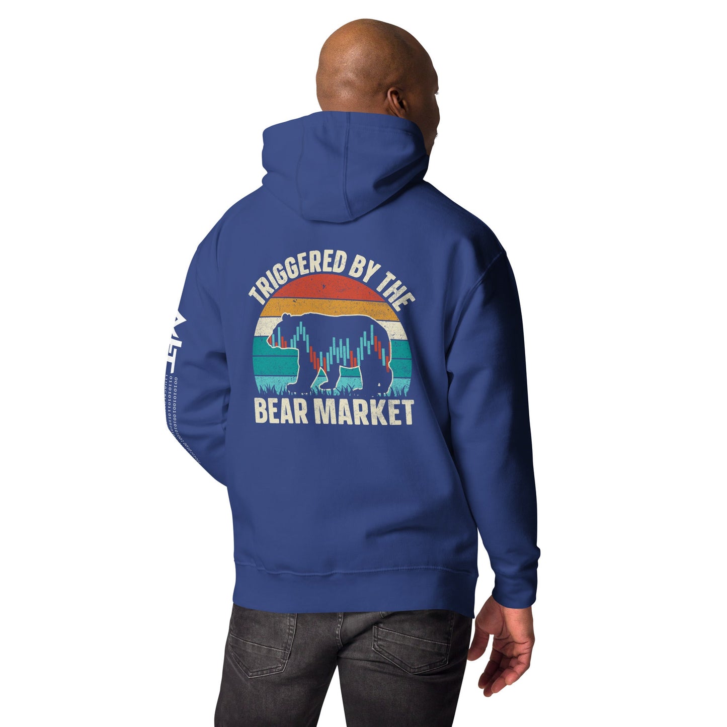 Triggered by the Bear Market - Unisex Hoodie ( Back Print ) by DarkByteGear