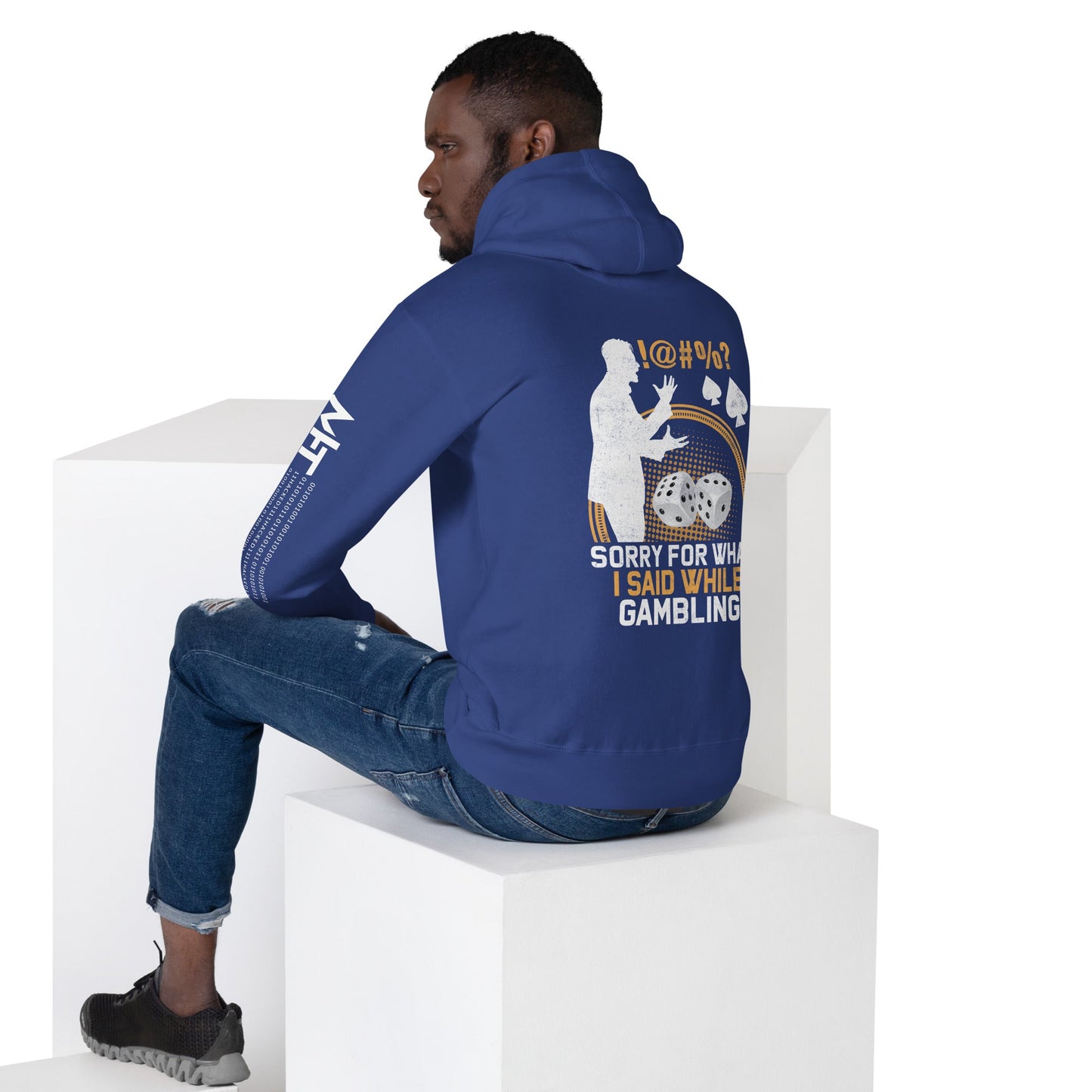 Sorry for what I Said while Gambling - Unisex Hoodie ( Back Print ) by DarkByteGear