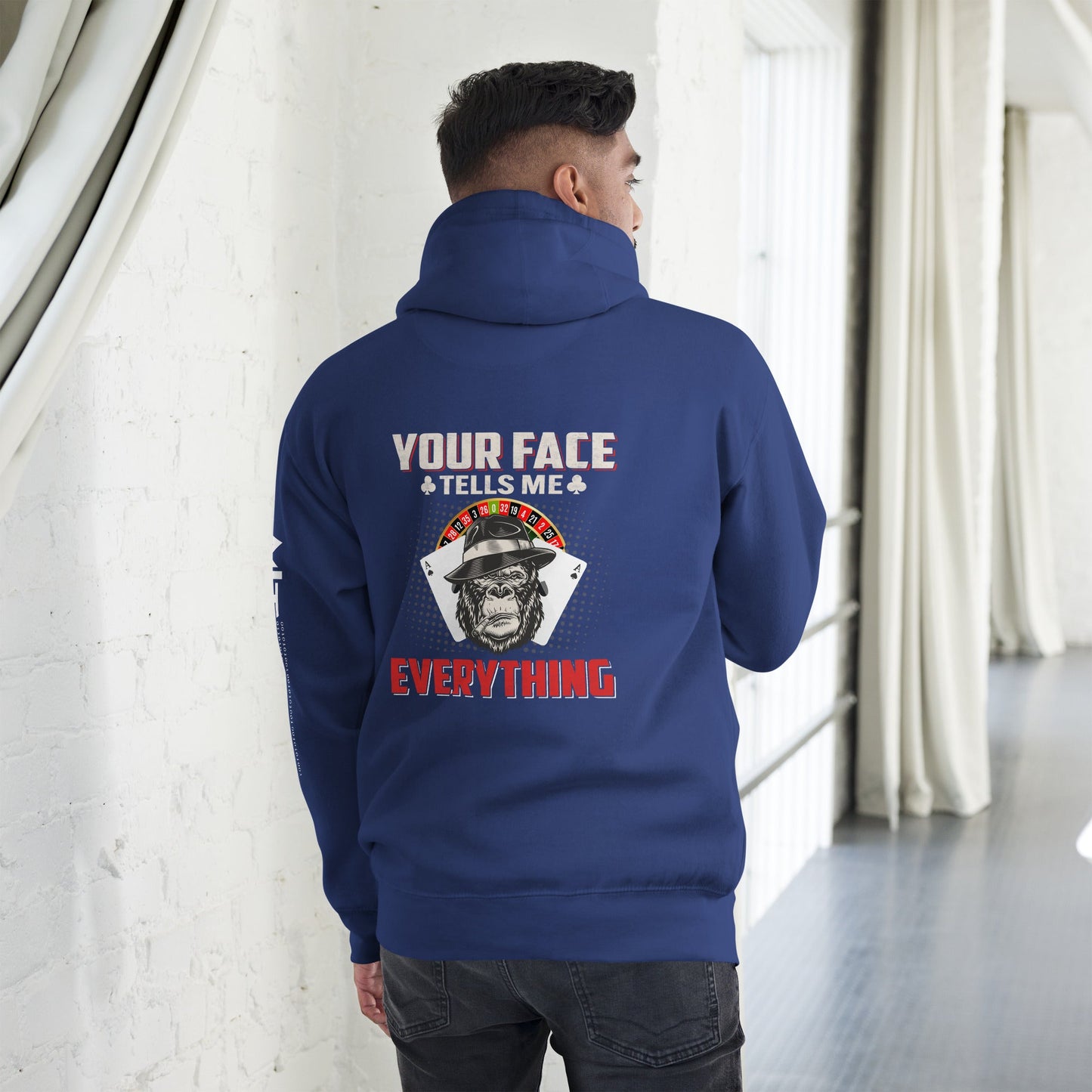 Your Face Tells me Everything - Unisex Hoodie ( Back Print ) by DarkByteGear