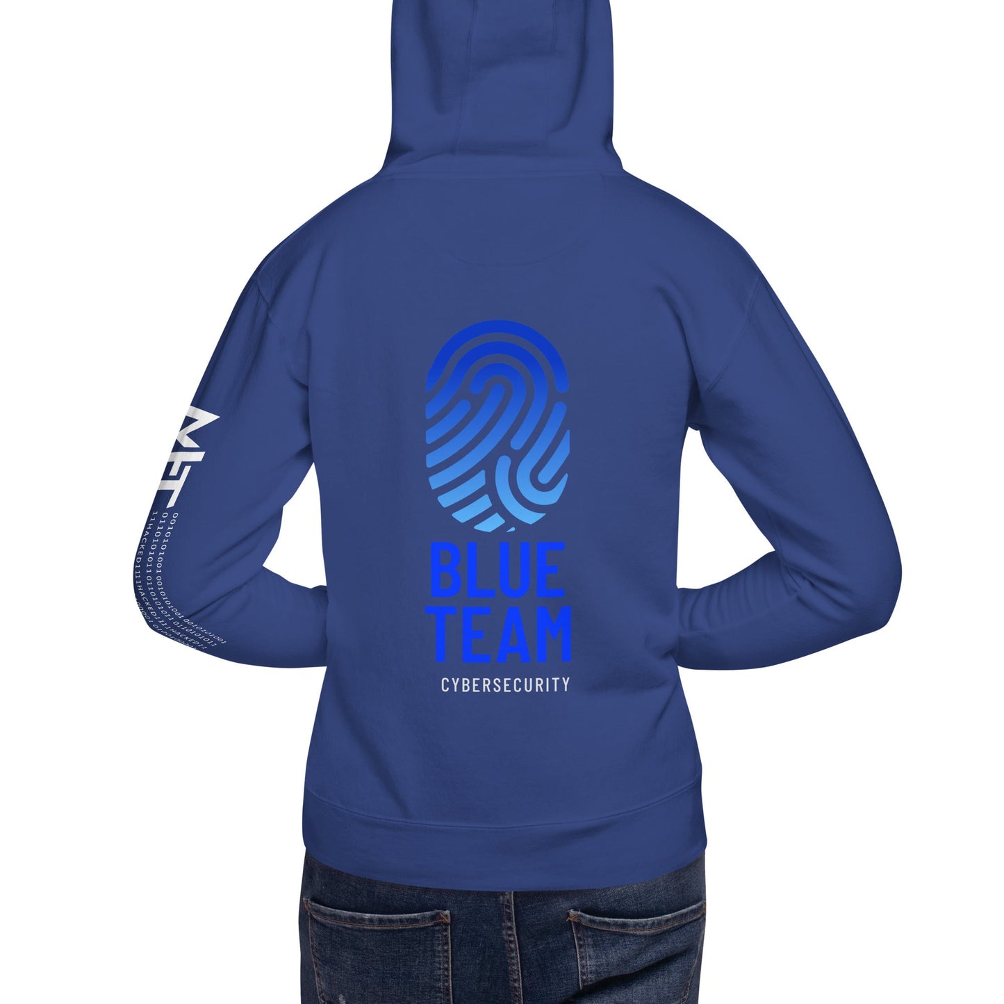 Cyber Security Blue Team v2 - Unisex Hoodie ( Back Print ) by DarkByteGear