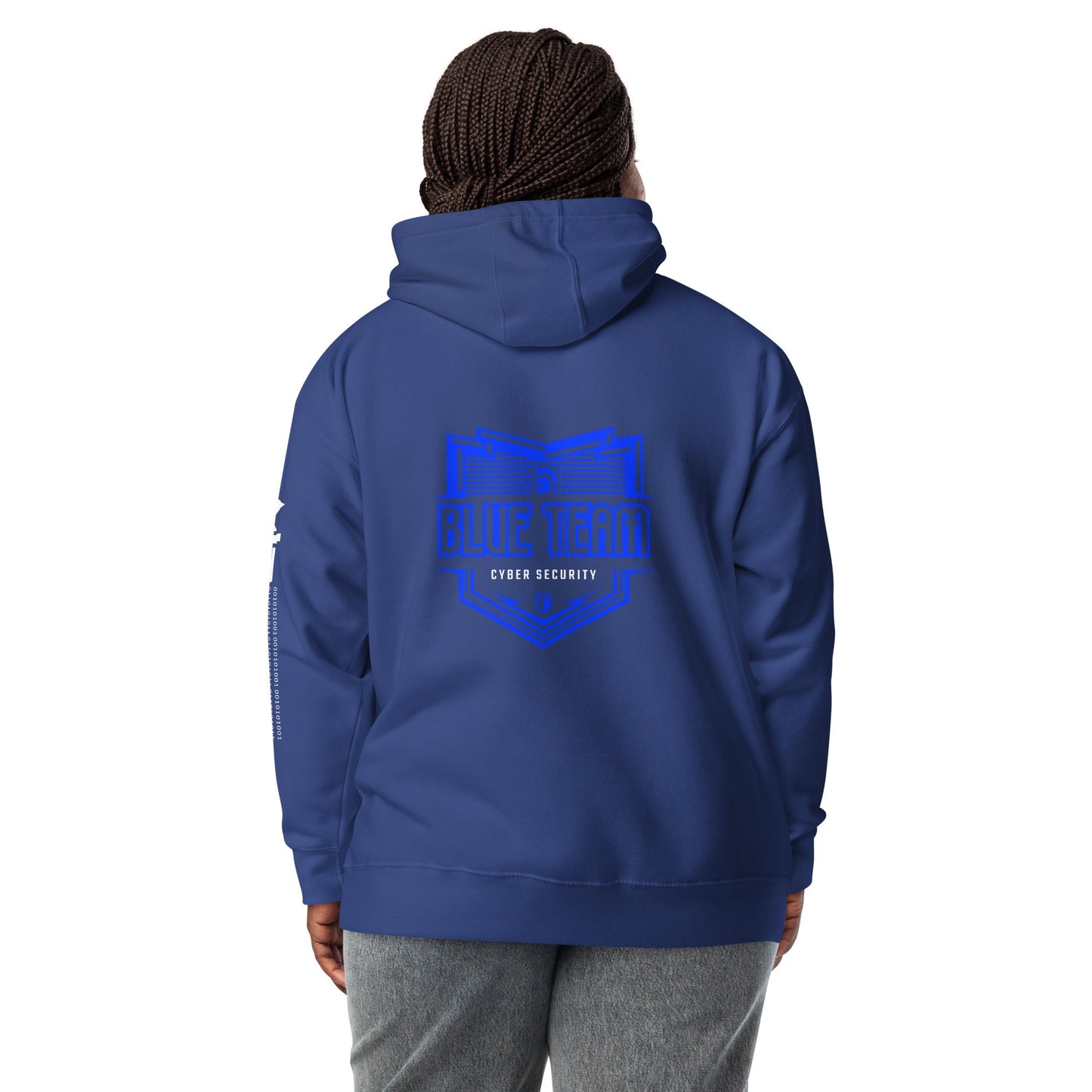 Cyber Security Blue Team 16 - Unisex Hoodie ( Back Print ) by DarkByteGear