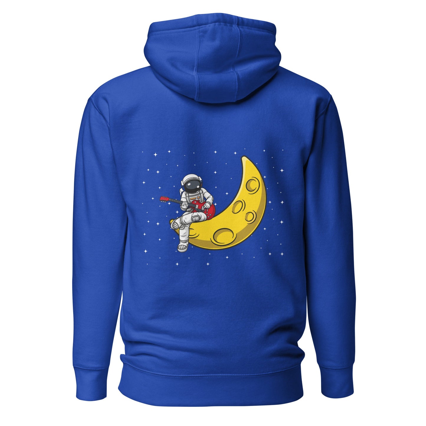 Astronaut Playing - Unisex Hoodie ( Back Print ) by DarkByteGear