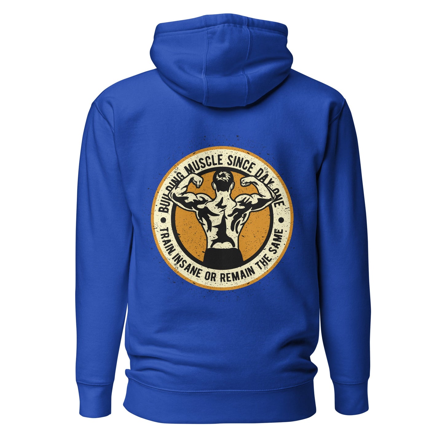 Building muscles since Day one - Unisex Hoodie ( Back Print ) by DarkByteGear
