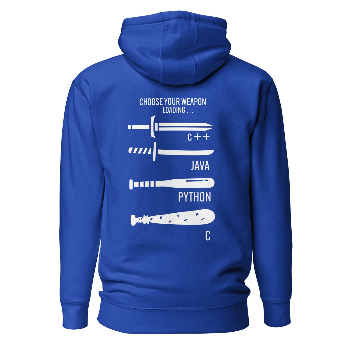 Choose your weapon v1 - Unisex Hoodie (back print) by DarkByteGear