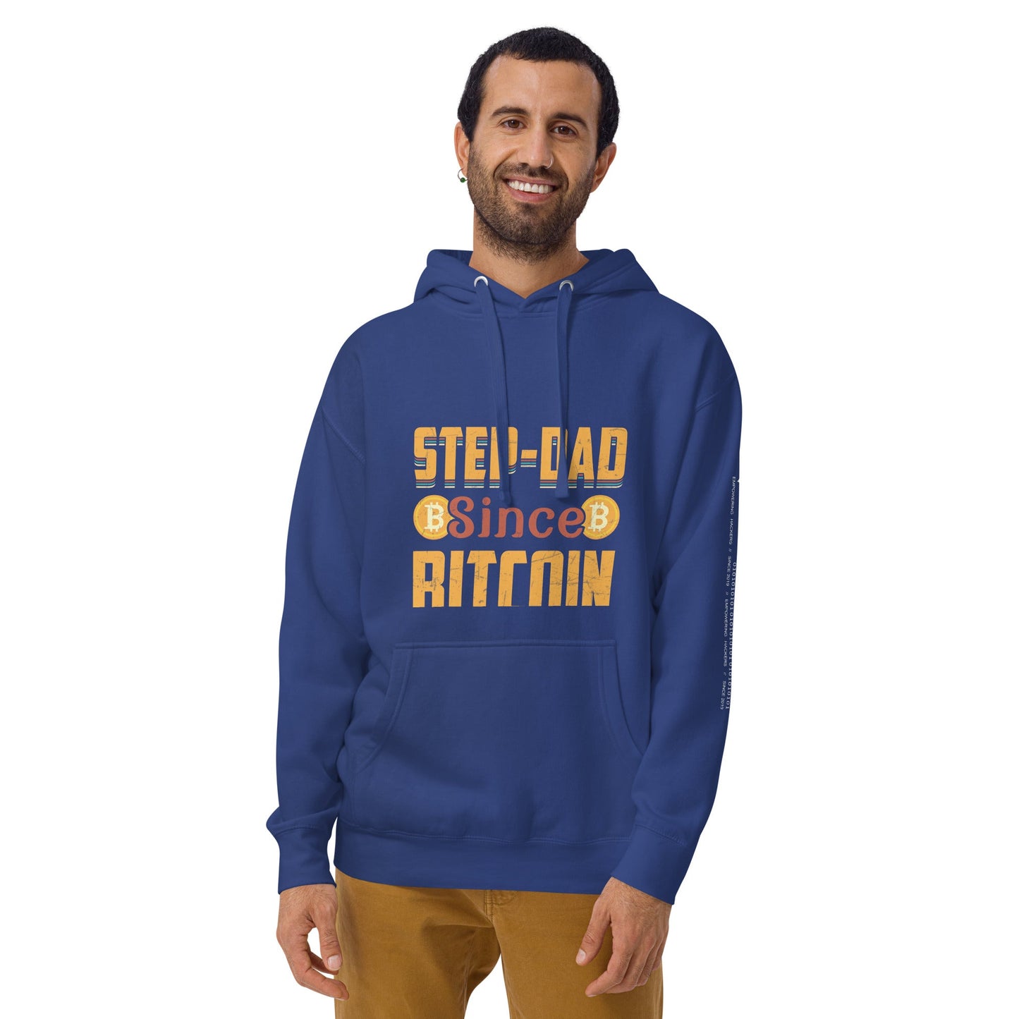 Step Dad Since Bitcoin Unisex Hoodie by DarkByteGear