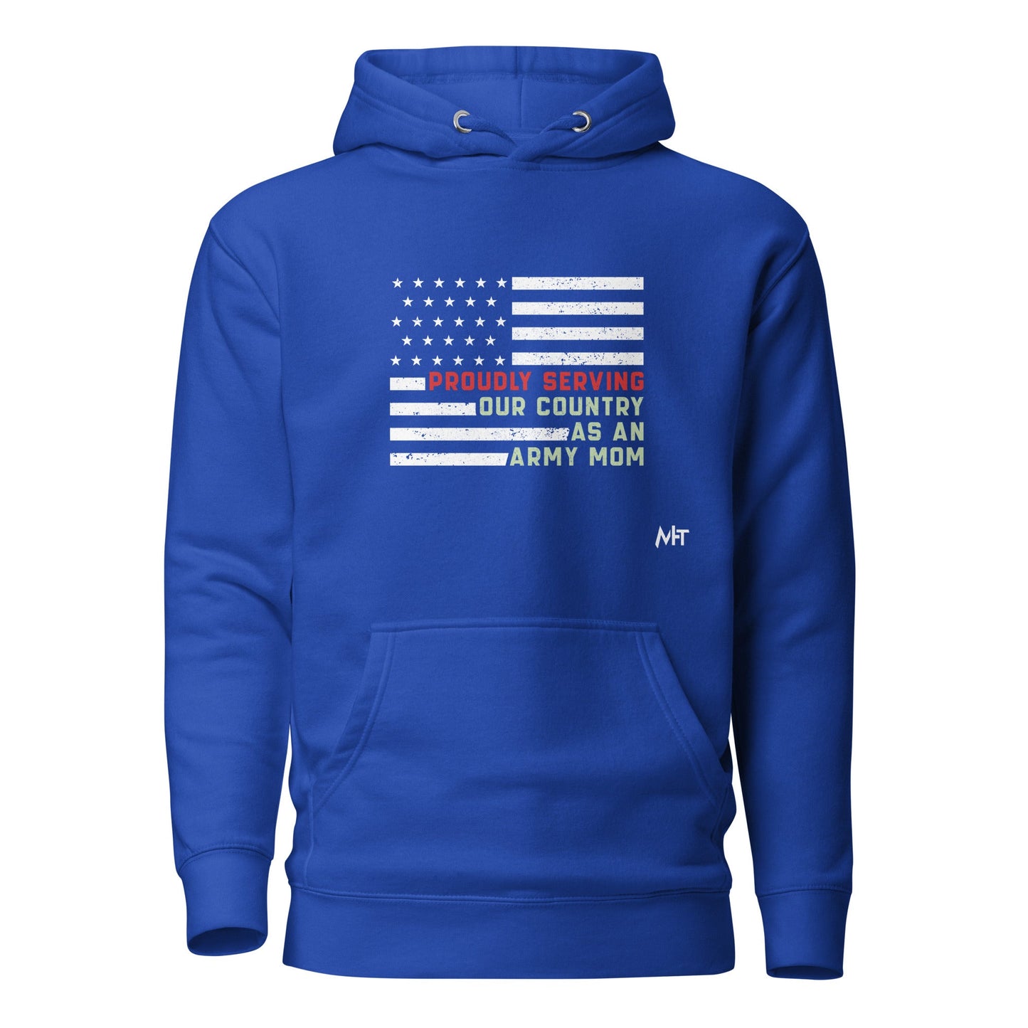 Proudly Serving as an Army Mom - Unisex Hoodie by DarkByteGear