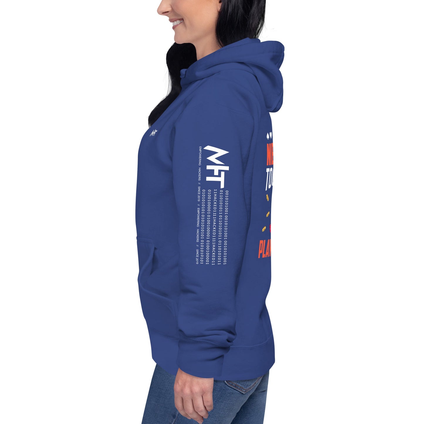 One can never Spend too much Time playing Bridge - Unisex Hoodie ( Back Print ) by DarkByteGear