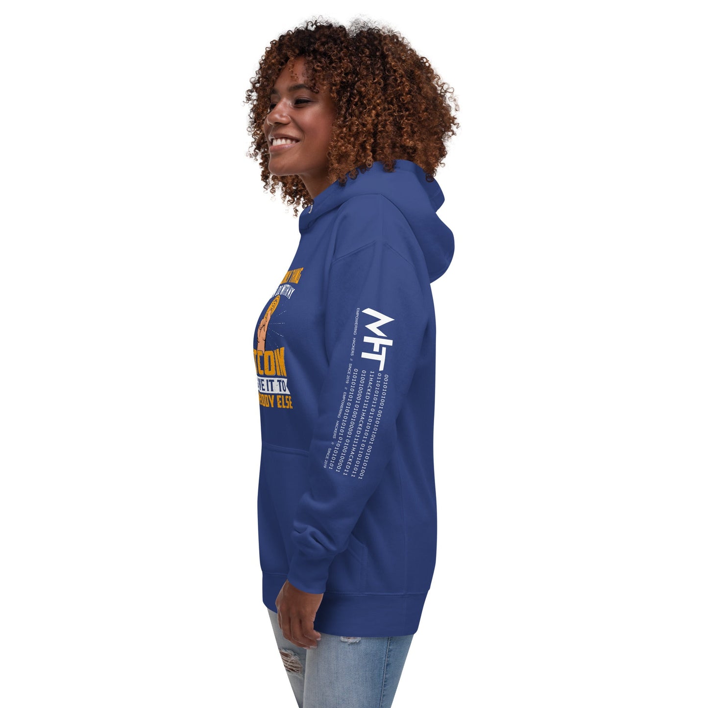 The Only thing I can Do with Bitcoin is Give it to Someone else Unisex Hoodie by DarkByteGear