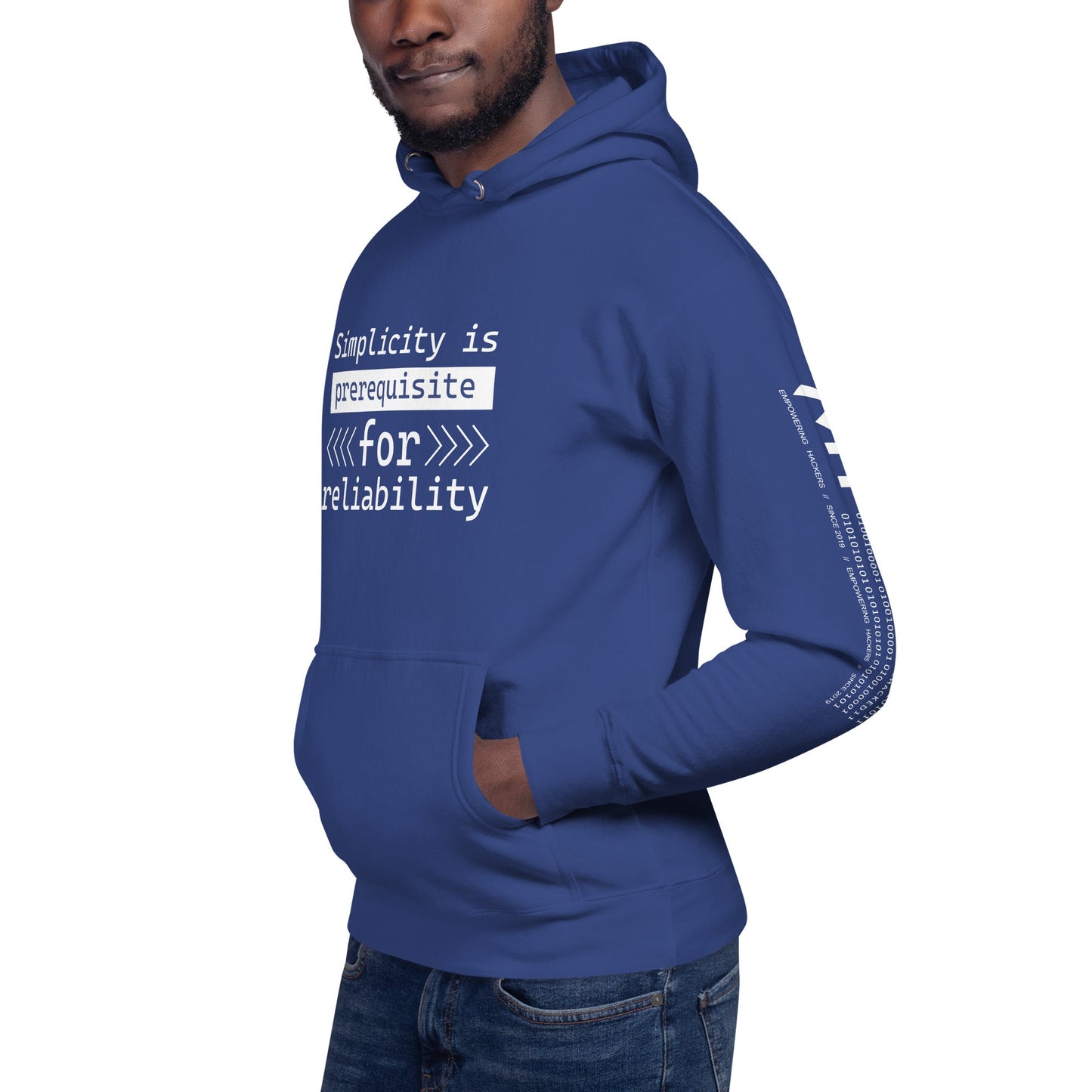 Simplicity is the prerequisite for reliability - Unisex Hoodie by DarkByteGear