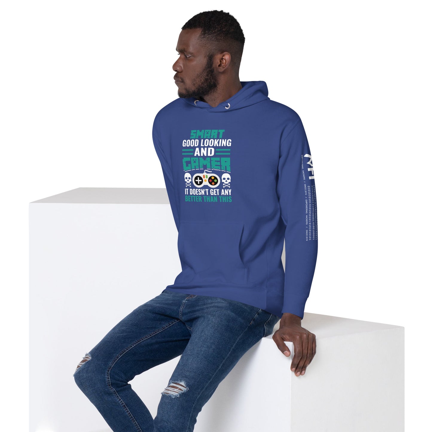 Smart Good Looking and Gamer; It Doesn't Get Any Better than this - Unisex Hoodie by DarkByteGear