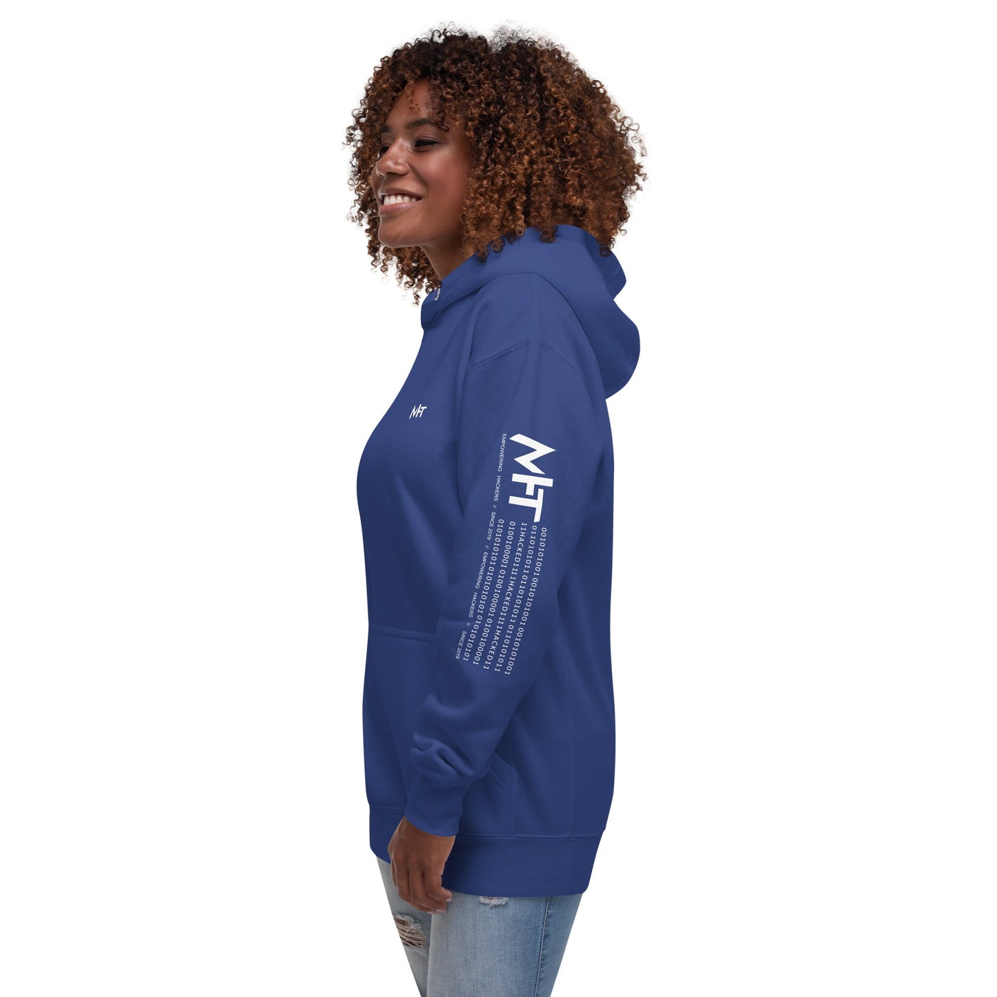 There are 10 kinds of People - Unisex Hoodie ( Back Print ) by DarkByteGear