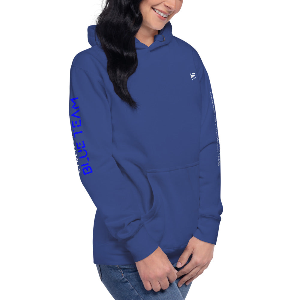 Cybersecurity Blue Team v4 - Unisex Hoodie (back print) by DarkByteGear