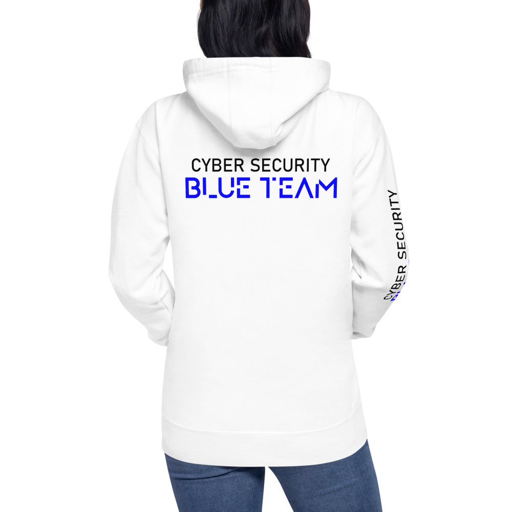 Cybersecurity Blue Team v4 - Unisex Hoodie (back print) by DarkByteGear